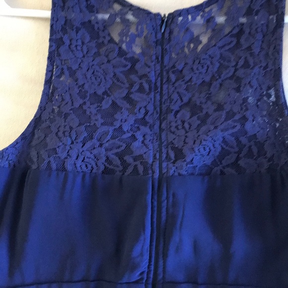 Long navy blue gown - Picture 5 of 5